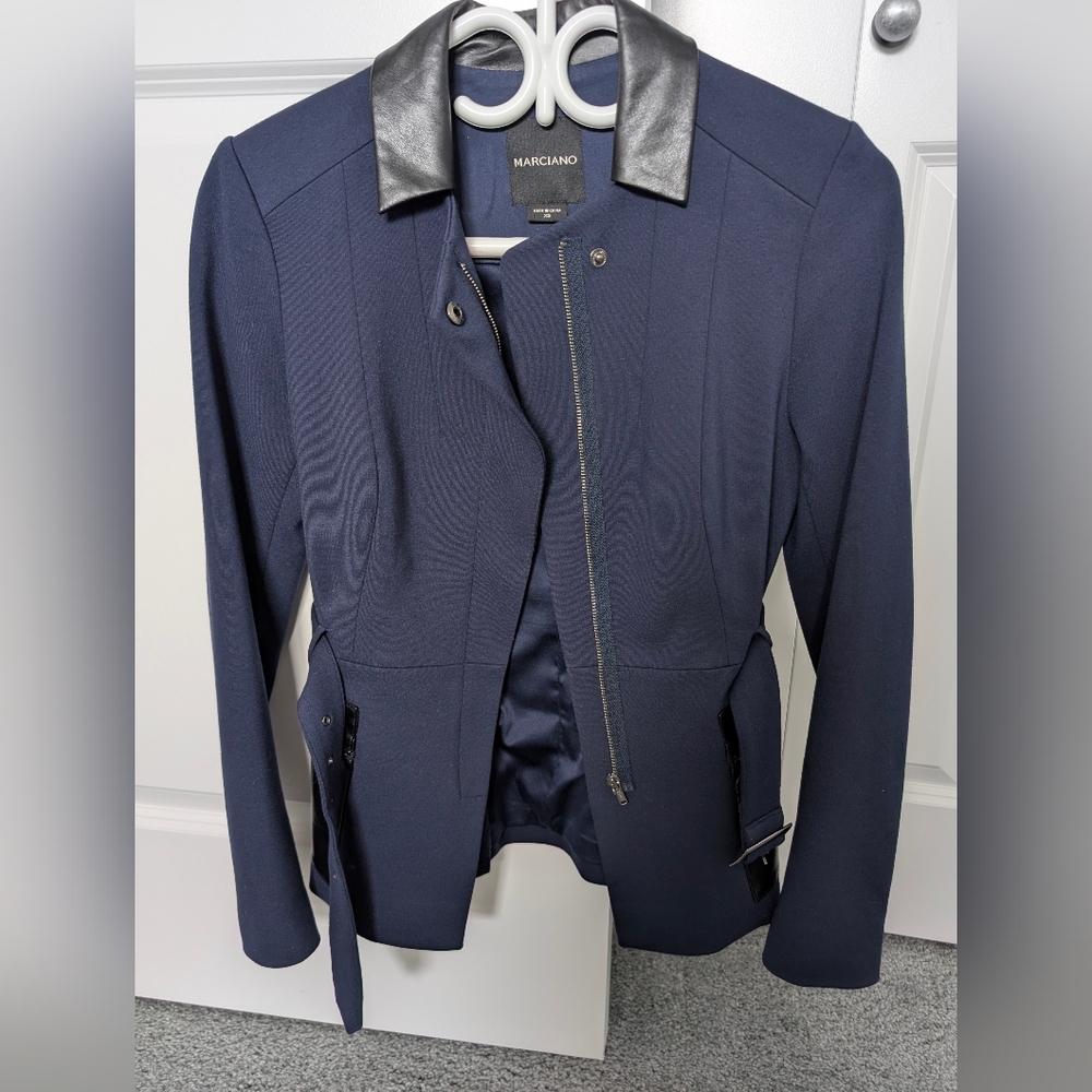 Marciano Women's Blazer in Navy with Black Details